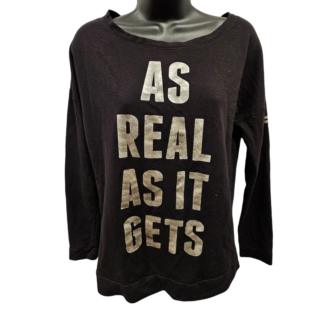 UFC Long Sleeve Women's Shirt Size M | Black Athletic Tops Tees